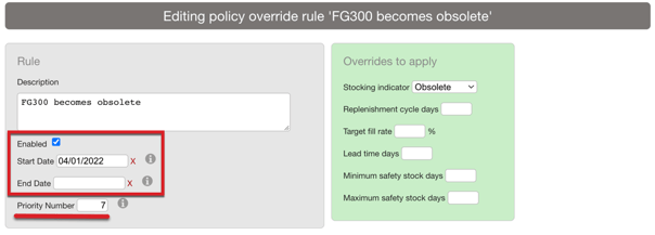 Editing Policy overides